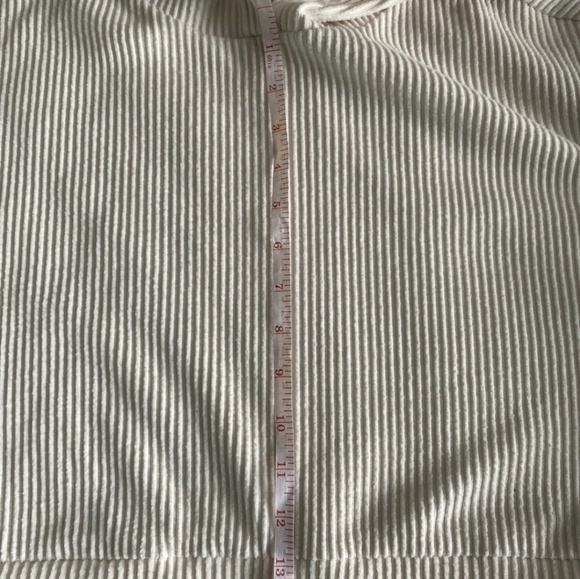 Alo Yoga Muse Ribbed Knit Hoodie Ivory Cream Off White Small - Picture 8 of 10